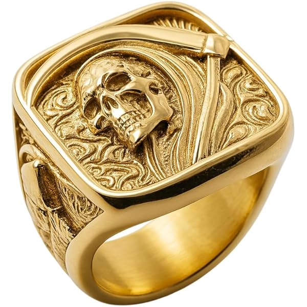 Zhubobo Mens Stainless Steel Roman Numeral Biker Lucky Number 13